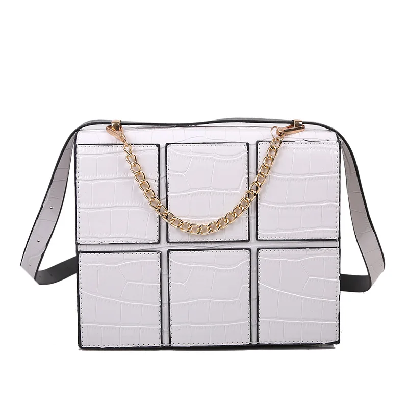 

Fashion Crocodile Pattern Leather Female Leather Handbag Chain Shoulder Bag New Fashionable Women's Bag, 3 colors