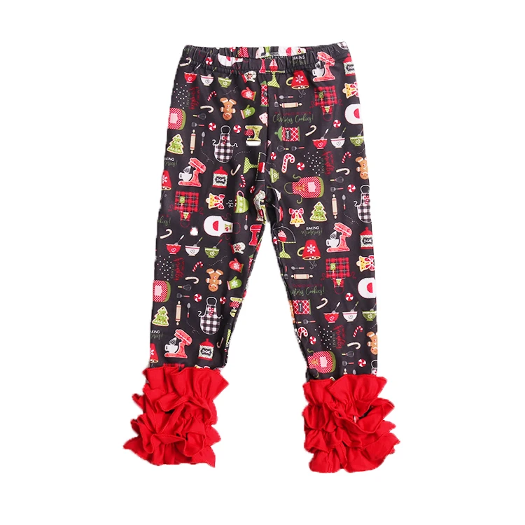 

kids leggings for girls children leggings ruffled printed baby girls pants girl leggings kids pants, Picture color