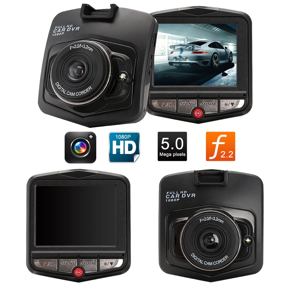 170 Degree Wide Angle 2.4 Inch Full HD 1080P Vehicle Blackbox Car DVR GT300 Dash Cam 1080p Dvr Video Recorder