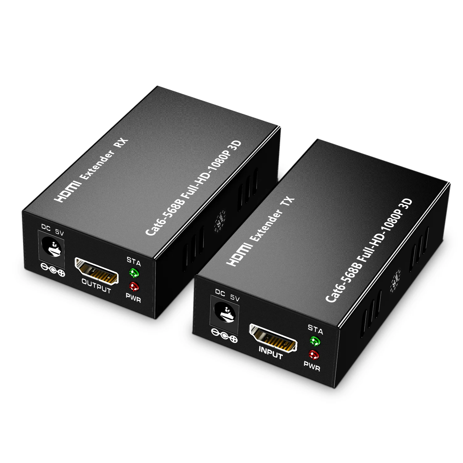 
Hot Selling New Arrival 60M 3D 1080P 196ft HDMI Extender over single CAT5E/6 Converter HDMI to RJ45 Signal extender 