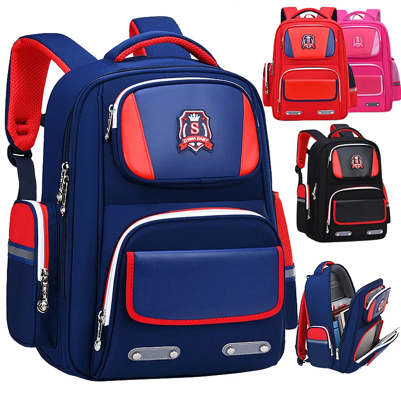 

New fashion school backpack large capacity waterproof schoolbag lightweight breathable children's school bags, Multi color