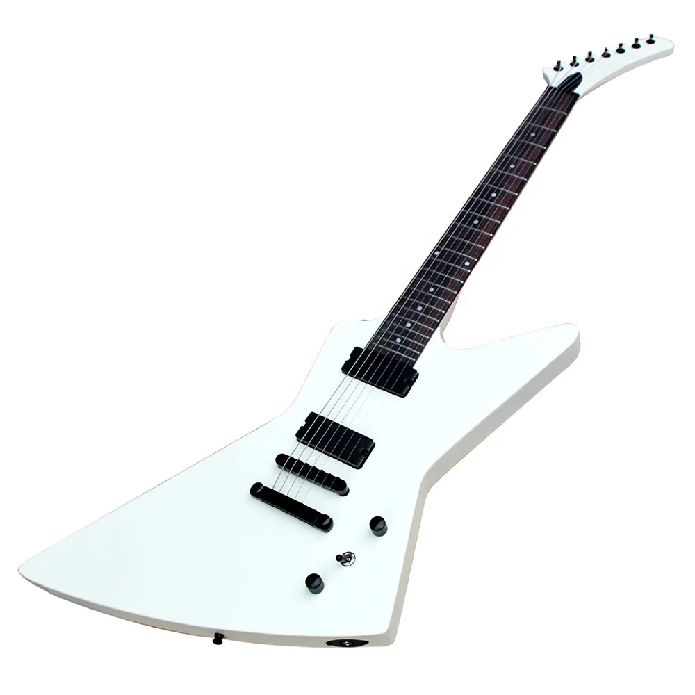 

Flyoung White Unusual Shape Esp Electric Guitar 6 Strings Stringed Instruments