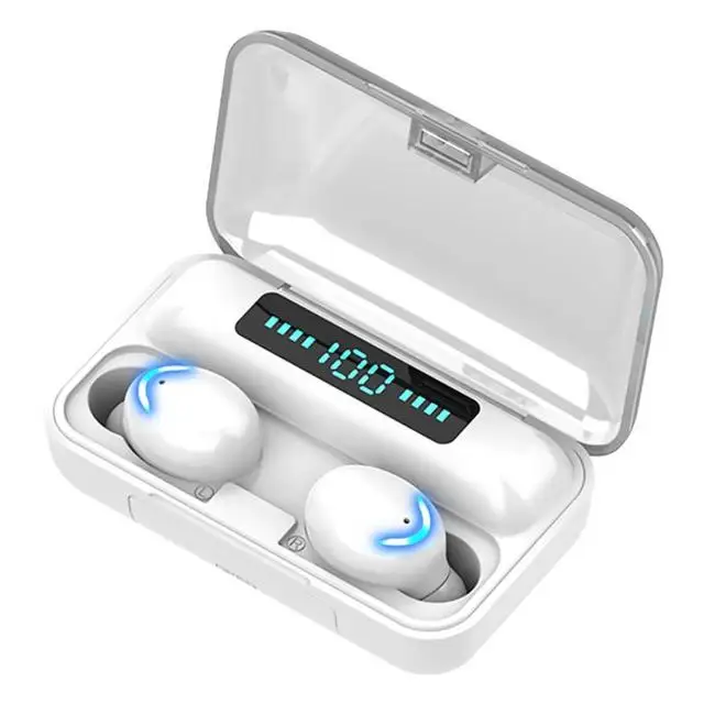 

F9 True Wireless Earphones with Microphone Headphones noise cancelling BT5.0 Stereo TWS Earbuds LED Display Sport Headset