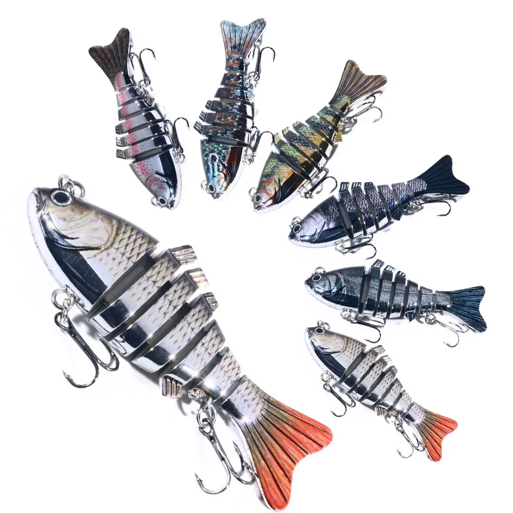 

Customize Multi Jointed 7 Segmented Fishing Lures 10CM/24G Lifelike Hard Bait Swimbait Isca Artificial, 5 colours available/unpainted/customized