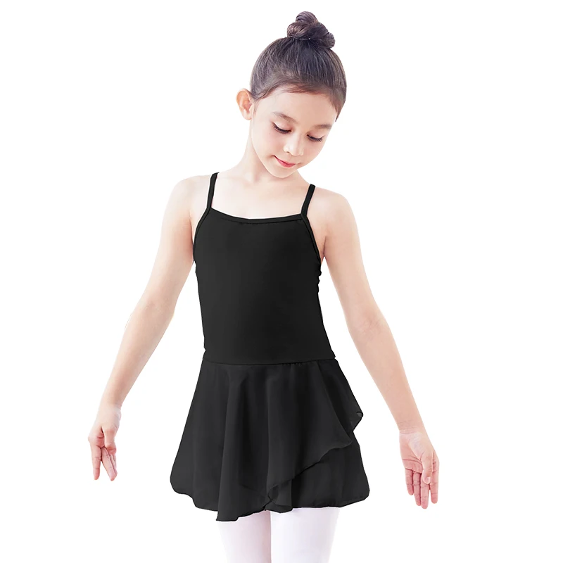 

Girls Dance Chiffon Skirted Leotards Children Cotton Closed Crotch Ballet Dress With Lining