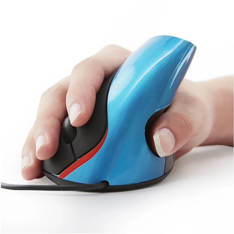 

Trending Hot Products Ergonomic Design Vertical Mouse Wrist Healing Wired USB Optical Mouse For Computer PC Laptop, Black,blue,purple,gray