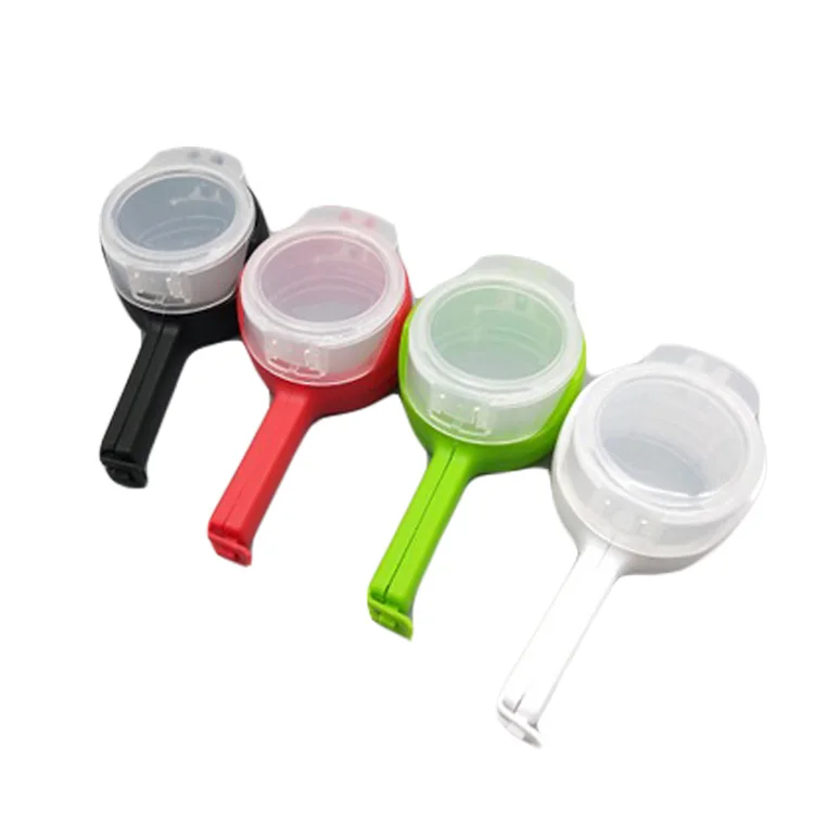 

Durable plastic coffee seal food storage bag pour clip, Green