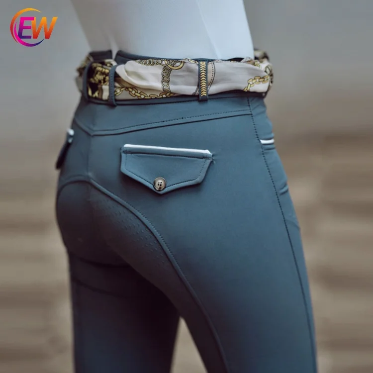 

EW Fashion Equestrian Clothing Horse Breeches Thick Full Seat Silicone Horse Riding Tights, Customized color