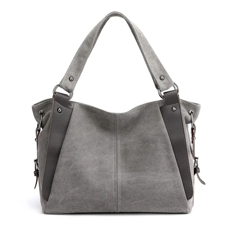 

Leisure women's large capacity handbag new canvas bag women's bag trend retro shoulder bag wholesale handbag, Customizable