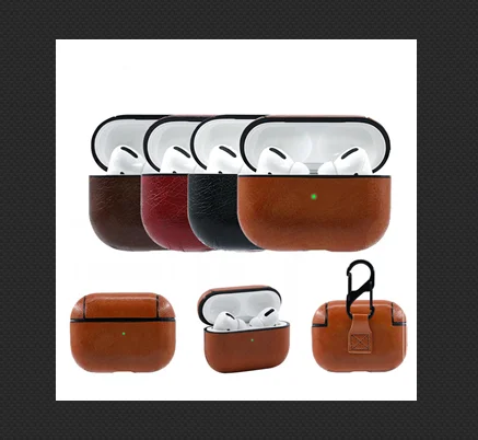 

luxury Custom PU genuine crocodile leather protective for airpods case leather for airpod pro leather case