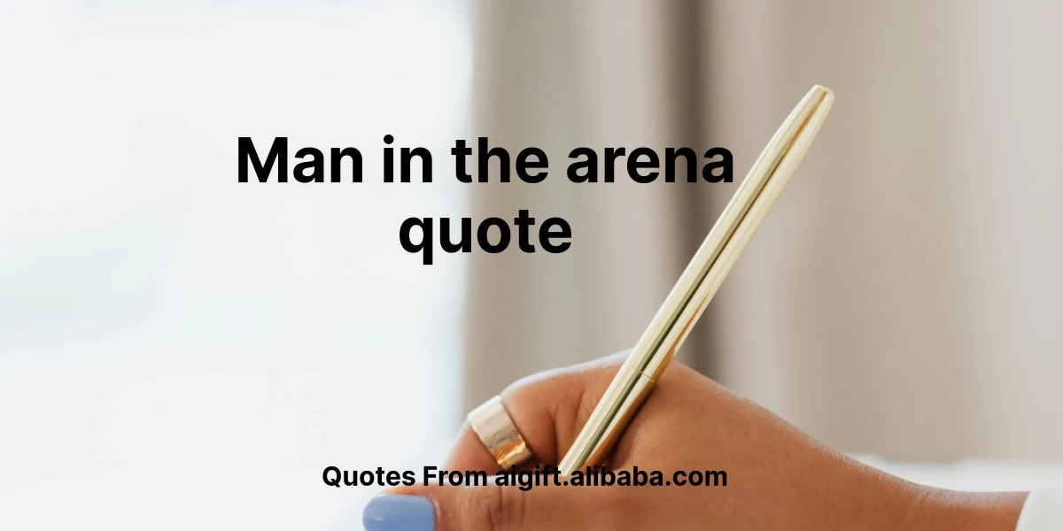 man in the arena quote