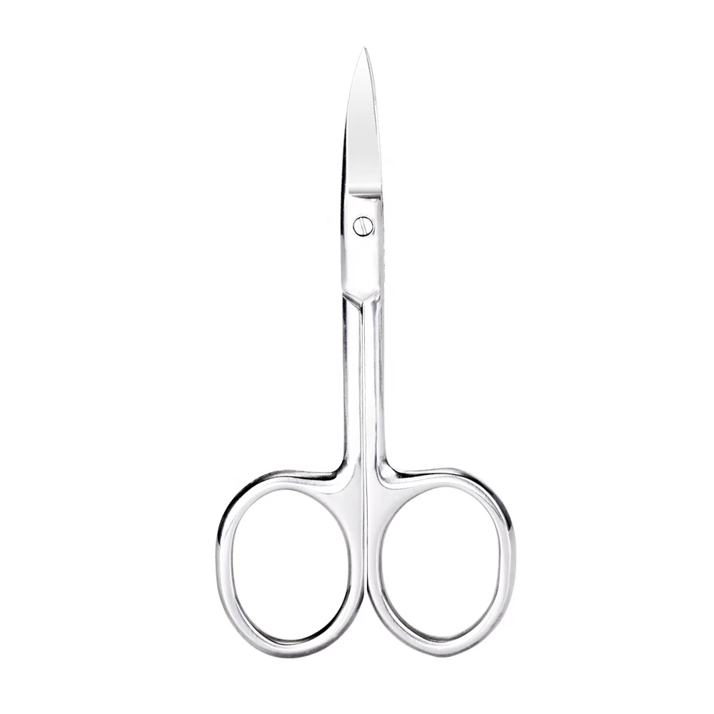 

Fast Shipment Portable High Quality 3.5mm Thickness Eyebrow Beauty Curved Cuticle Manicure Nail Scissors