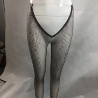 

V shape rhinestone stockings and tights with skin colors