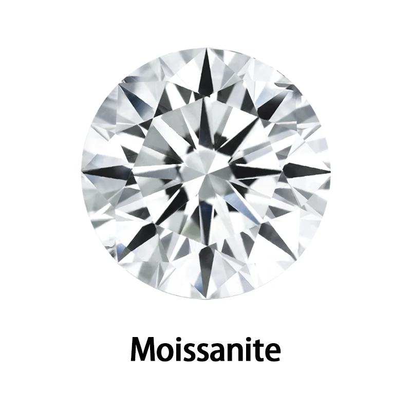 

Moissanite DF Colorless Simulated Diamond Loose Stone Round Brilliant Very Good Cut VVS Clarity, White