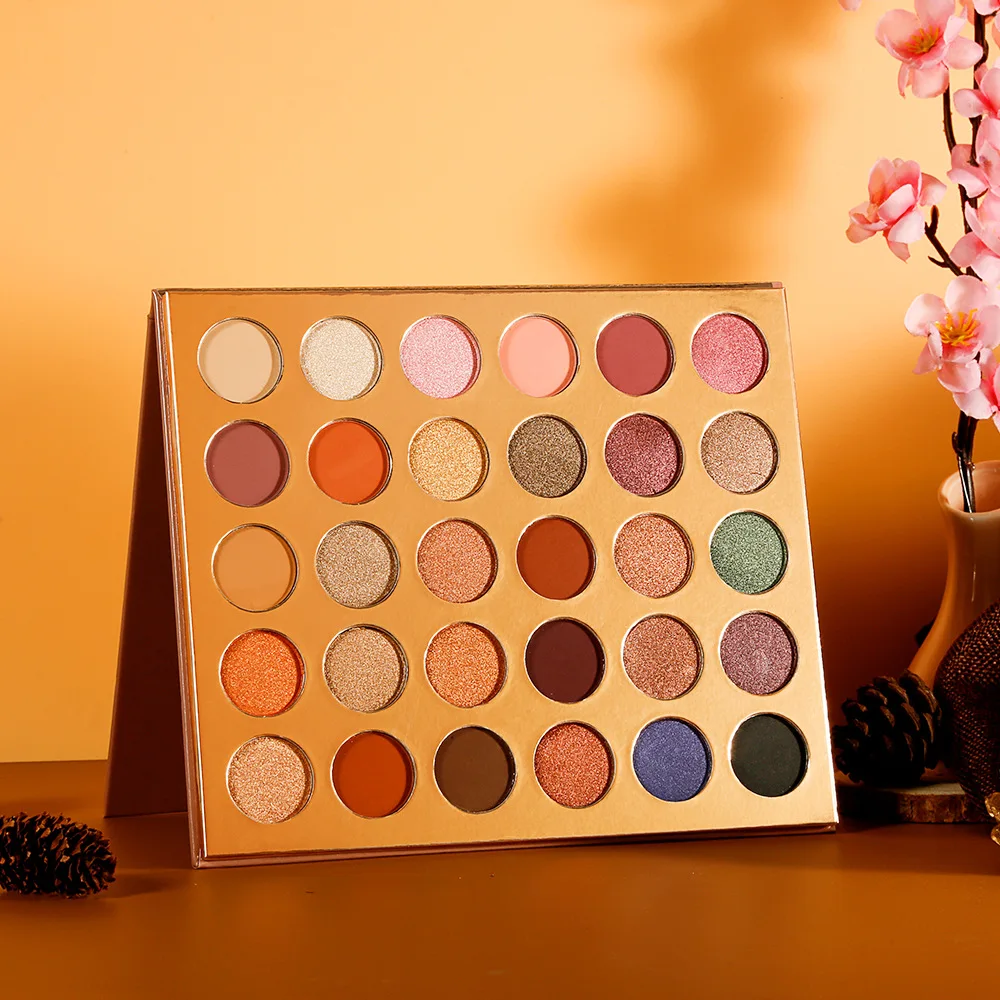 

Customized smokey eye 30 color eyeshadow no logo rose gold eyeshadow palette