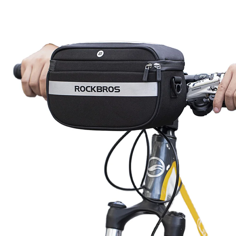 

ROCKBROS OEM B27 New Arrival Rainproof Bicycle Bag Reflective Cycling Frame tube shoulder bag Phone Case Bike Accessories, Black