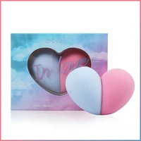 

2pcs 2020 new arrival 3d heart makeup sponge cosmetics puff makeup blender sponge set beauty sponge set