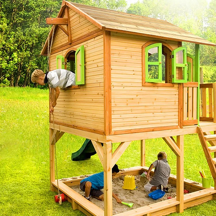 
Low cost prefab kids play house wooden playhouse backyard 