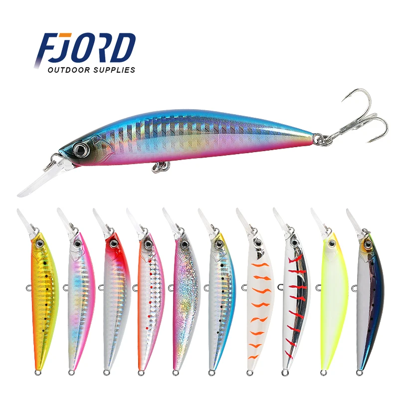 

FJORD High-quality diving lure 90mm 29g 3d eyes for heavy minnow lures wobbler basspike twitching lure bait