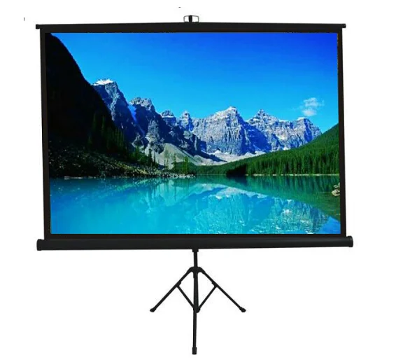 

SNOWHITE  1:1 Format 3V060KTS adjustable outdoor projector screen portable tripod projection screen, White