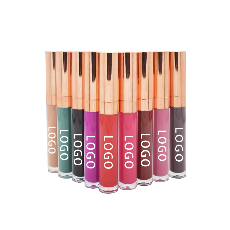 

30 Color Matte Vegan Non Sticky Nude Lip Gloss Private Label Squeeze Lipgloss Vendor Glitte Waterproof Liquid Lipstick Oem