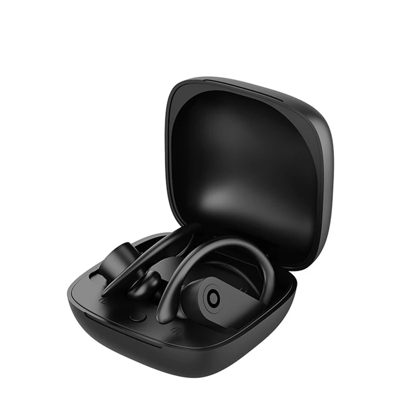 

High Quality B10 Waterproof Sport Boat Stereo Bluetooth Qi Wireless Charging Earphone Headset Ear hook, Black white