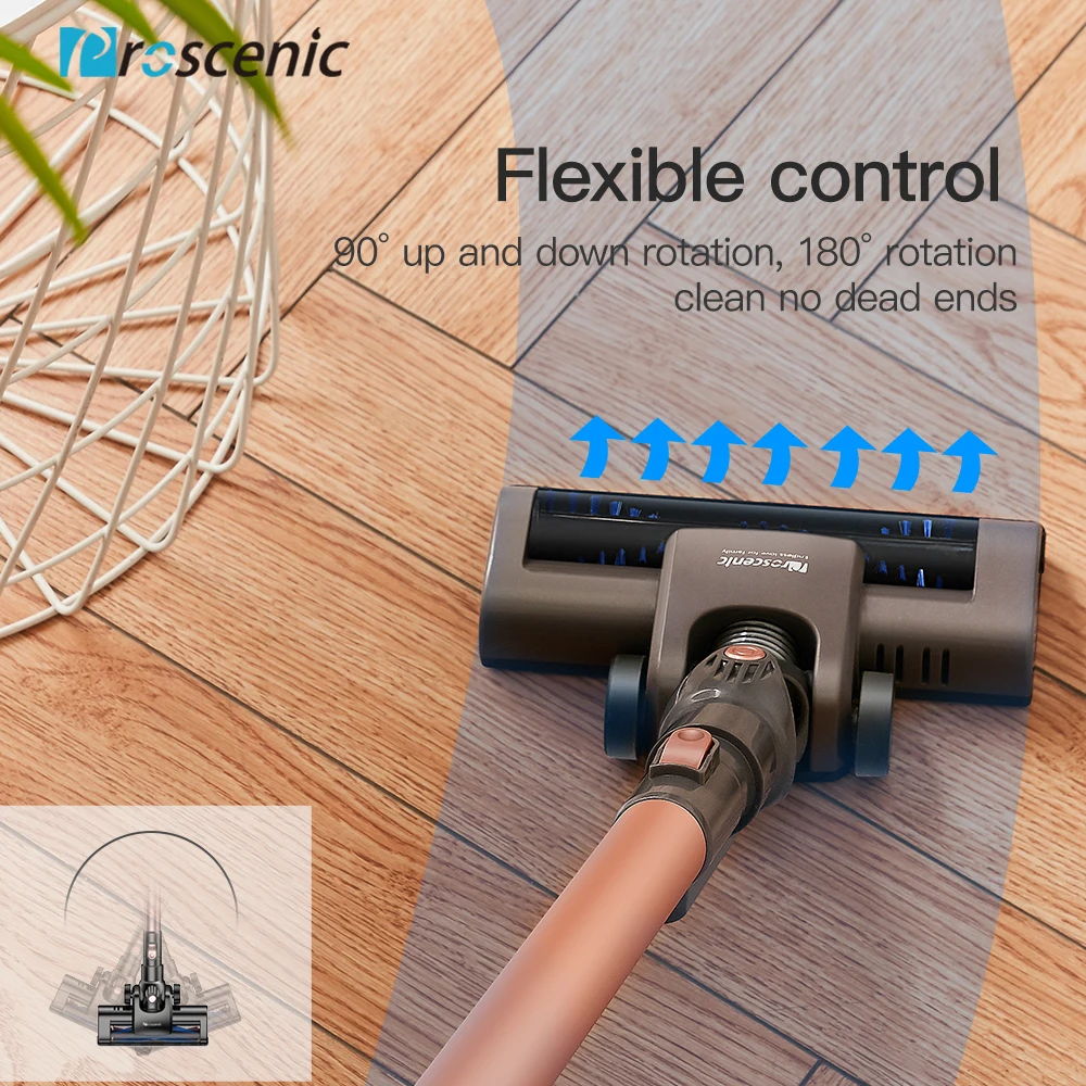
Proscenic P8 Plus Cordless Stick Vacuum Lightweight Cordless Vacuum Cleaner Battery Rechargeable Two Speeds Suction Power 