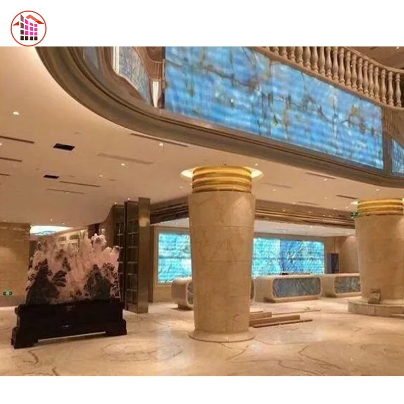 Piedra De Ónix De Mármol Azul Paquistaní Translúcida A Buen Precio