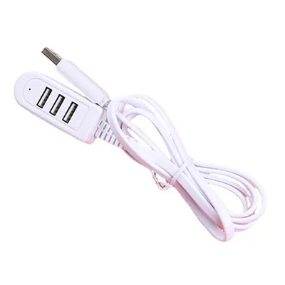 

3 Port Hub Expansion USB 2.0 Multi USB Hub Splitter Lead Adapter Cable for Laptop PC, White