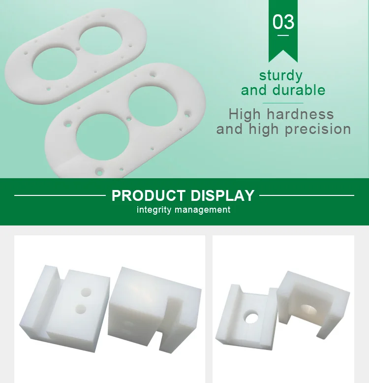 CNC machining upe plastic accessories customized abrasion resistance uhmwpe plastic shaped parts