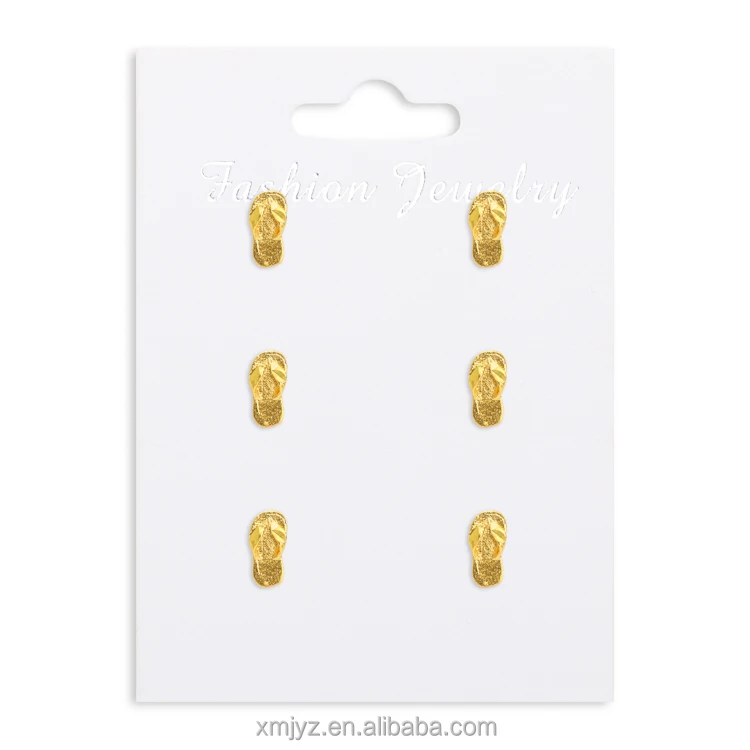 

18K Brass Plated Earrings Niche Earrings Slippers Brass Earrings Factory Direct Sales