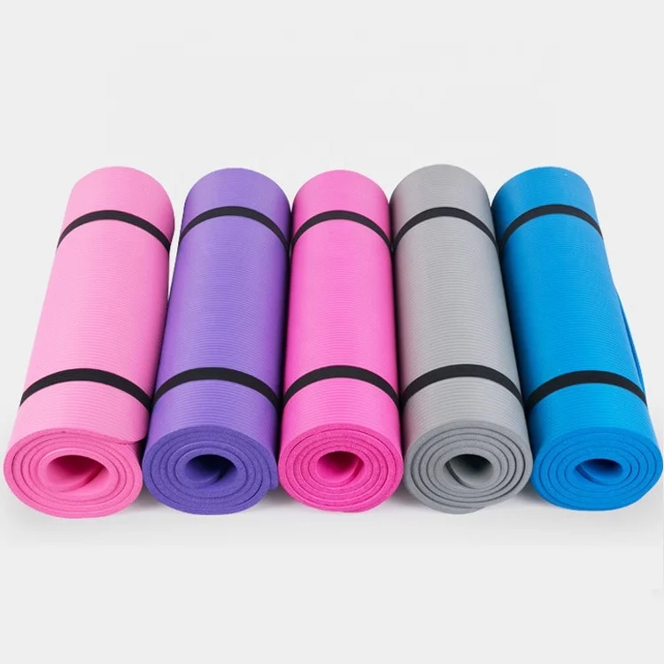 Factory Thickness Hot selling NBR 10mm yoga mat with Bands