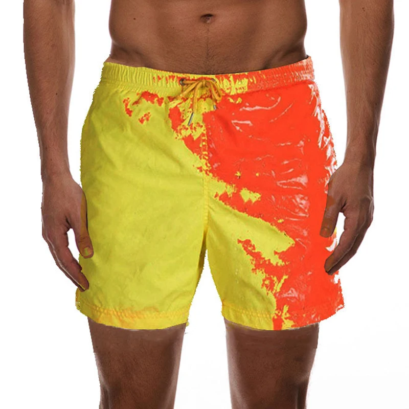 

NS-259 Temperature-Sensitive Color-Changing Beach Men Swimming Pants Sport Summer Swimsuit Surfing Swim Trunks Shorts