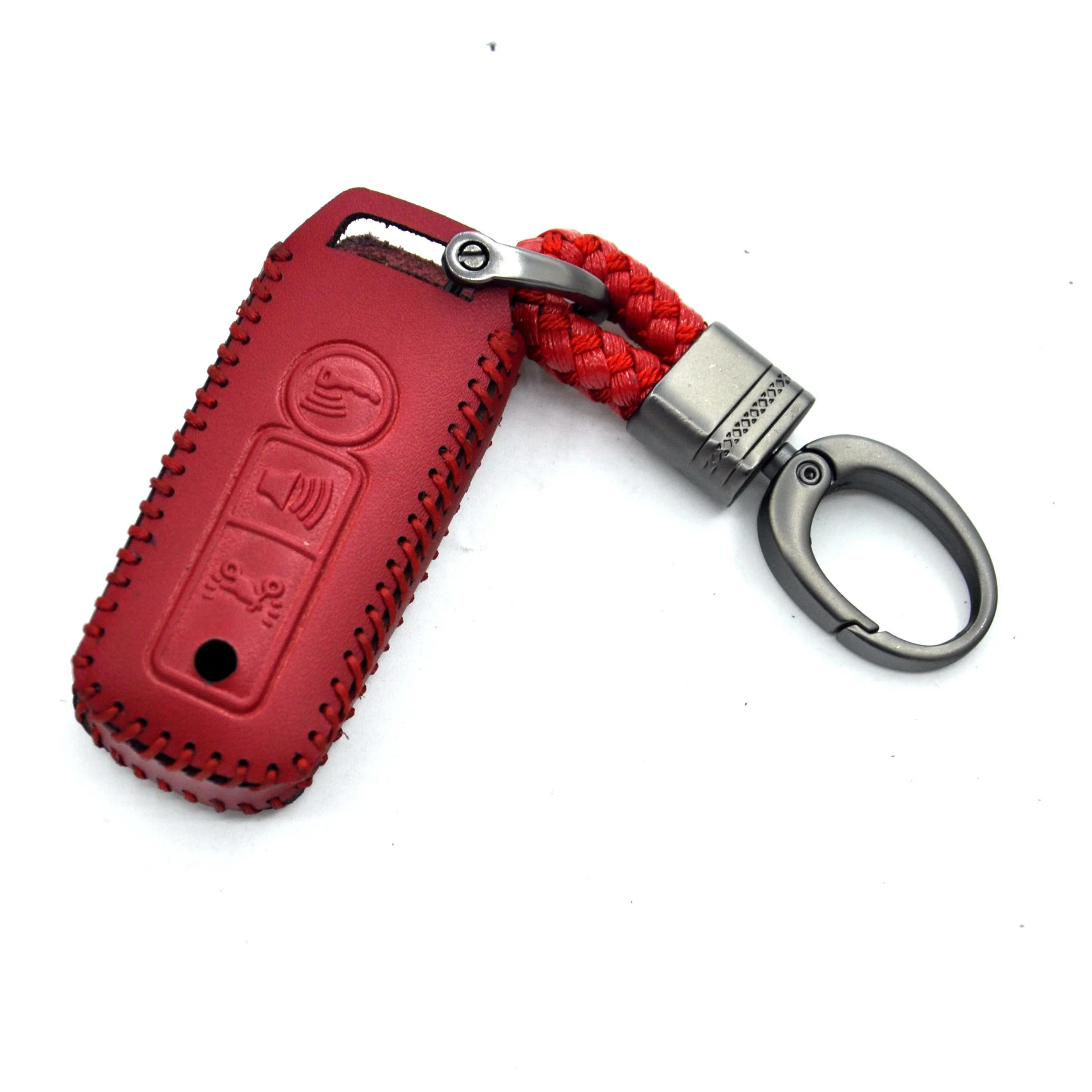 

Genuine Leather Motorcycle Key Cover for Honda 2016 PCX 125 150 Keychains Keybag Case 3 Buttons