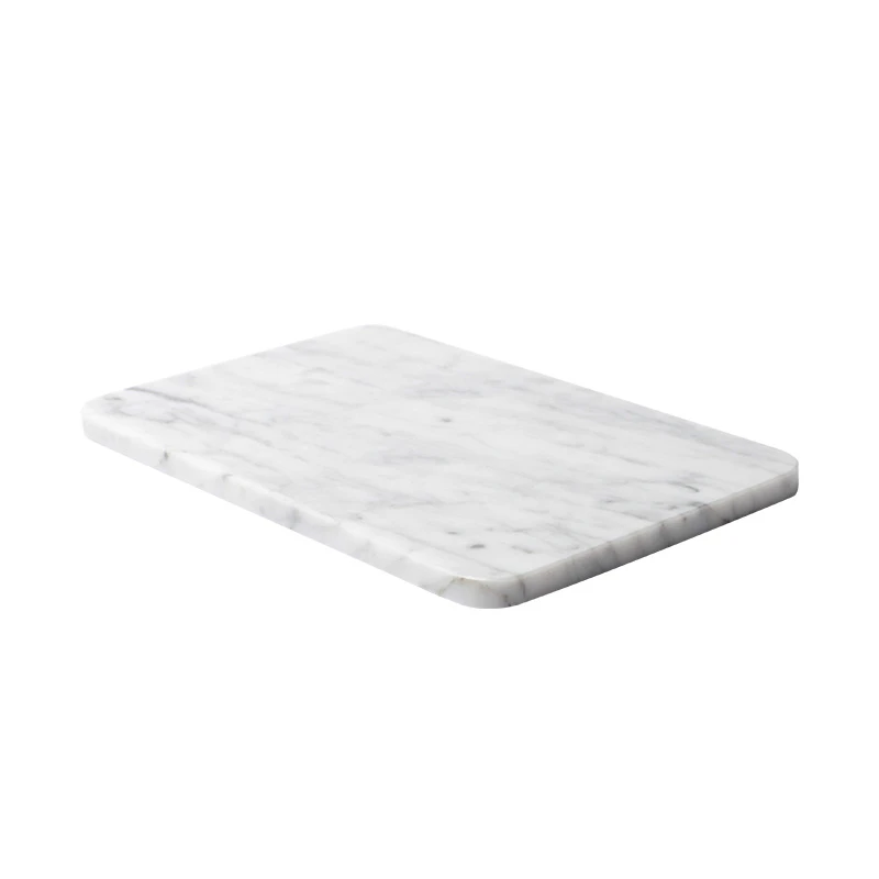 

Natural marble stone cutting board marble pastry board, White