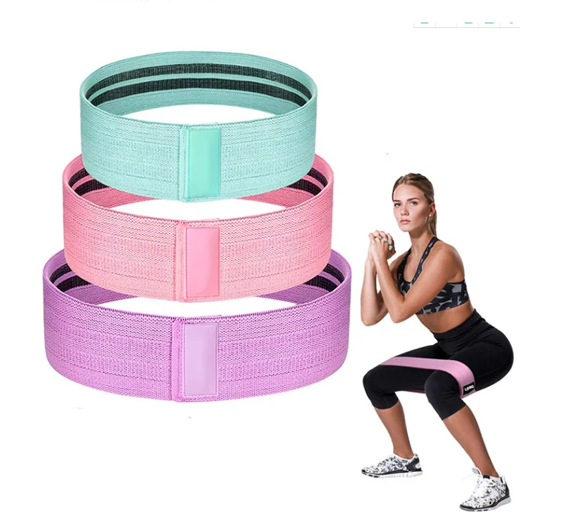 

Exercise fitness latex resistance loop band set for workout Gym
