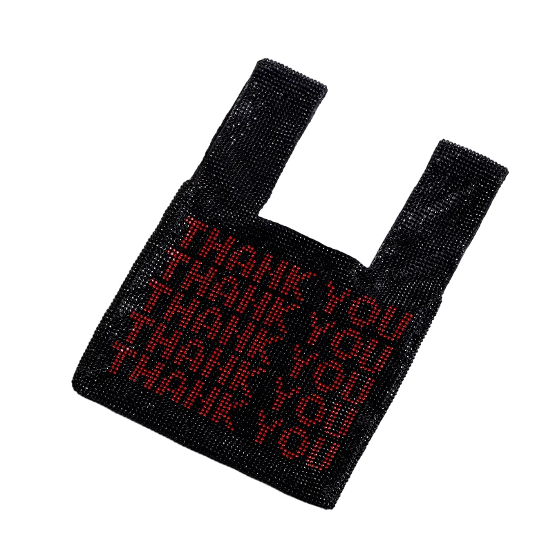

Made in China high quality thanks bags cheap handbag rhinestone Evening bags