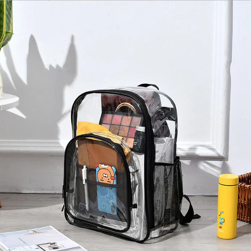 

Fashion transparent backpack PVC Transparent handbag for mother and baby mummy Cosmetic Transparent backbag, 5 colors