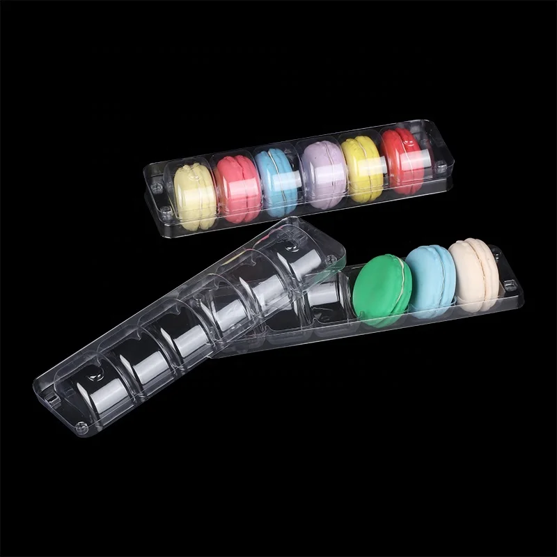 

Wholesale disposable macaron box plastic macaron blister tray with lid
