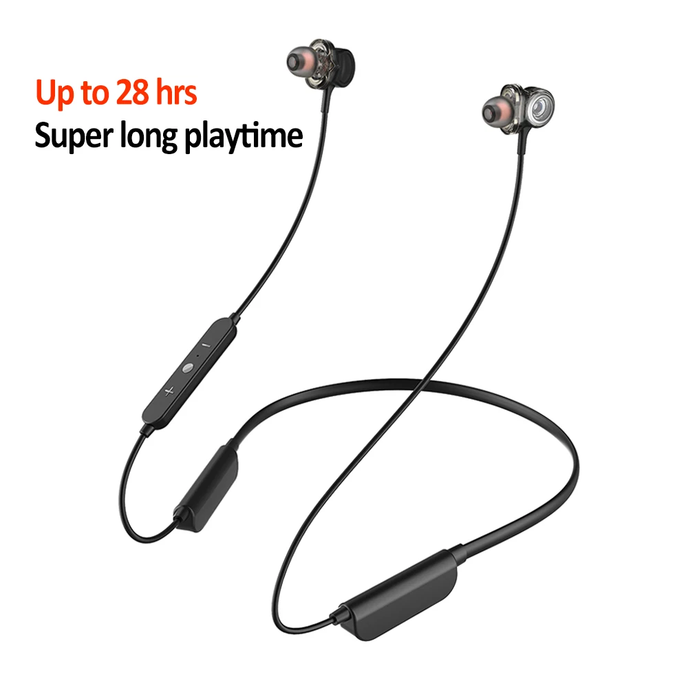 

All Day Long Play Best Wireless Earphone HIFI Bt Hybrid Bluetooth Earbud Gaming Sport In-ear, Black