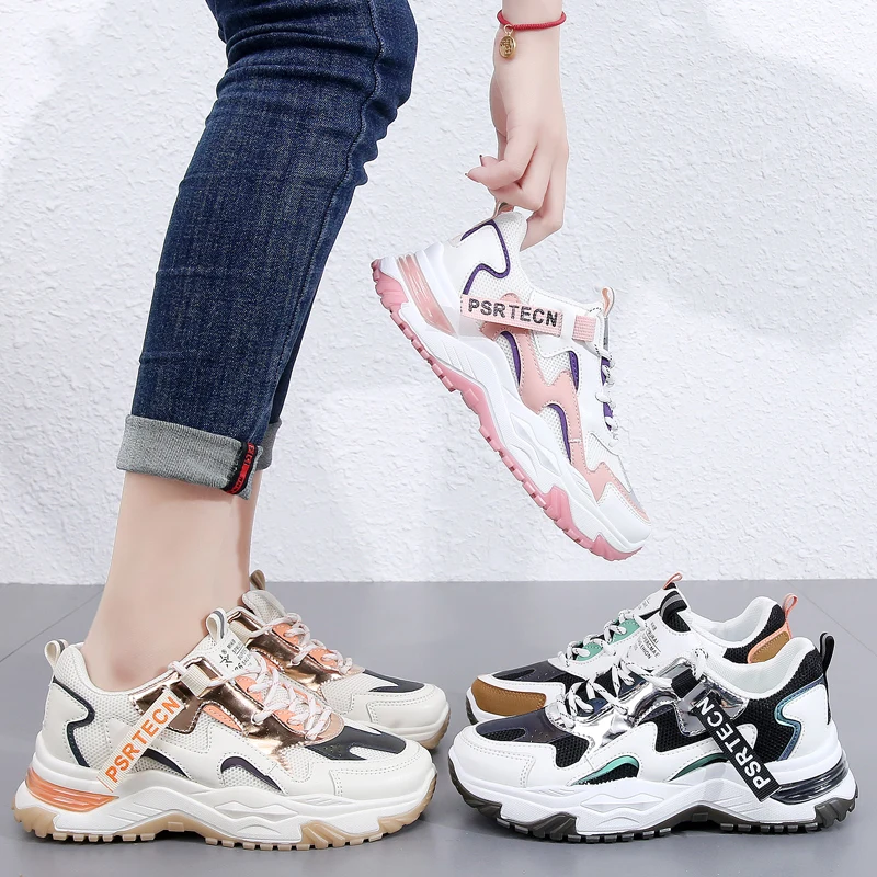 

Wholesale womans platform fashion breathable chunky shoes Women's fashion sneakers casual sport shoes for women