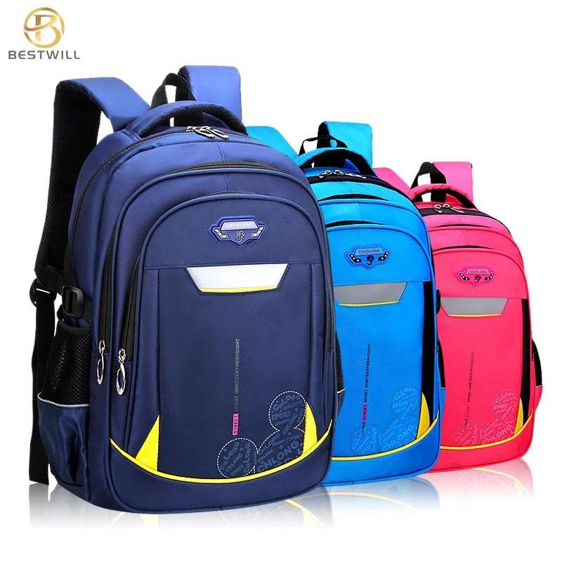 

BESTWILL Kids School Bags For Boys Girls Physiological Curve School Bag Large Capacity Children School Bags, Rose red,black,sky blue,royal blue