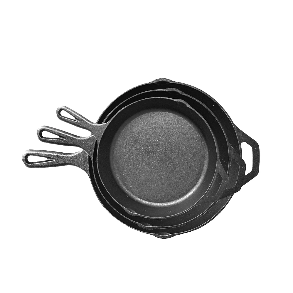 

Best whole cast iron pre-seasoned kitchen cooking ware non stick skillet frying pans