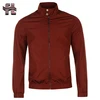 plain solid elasticated cuffs elastic waistband stand collar jacket windbreaker waterproof 100 polyester fitness sports jackets
