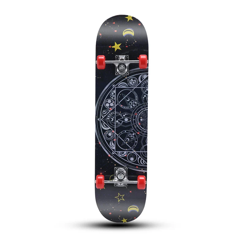 

2022 New 31 Inch Fashion 7 Layer Maple Skateboard PVC Wheel Longboard Skateboard