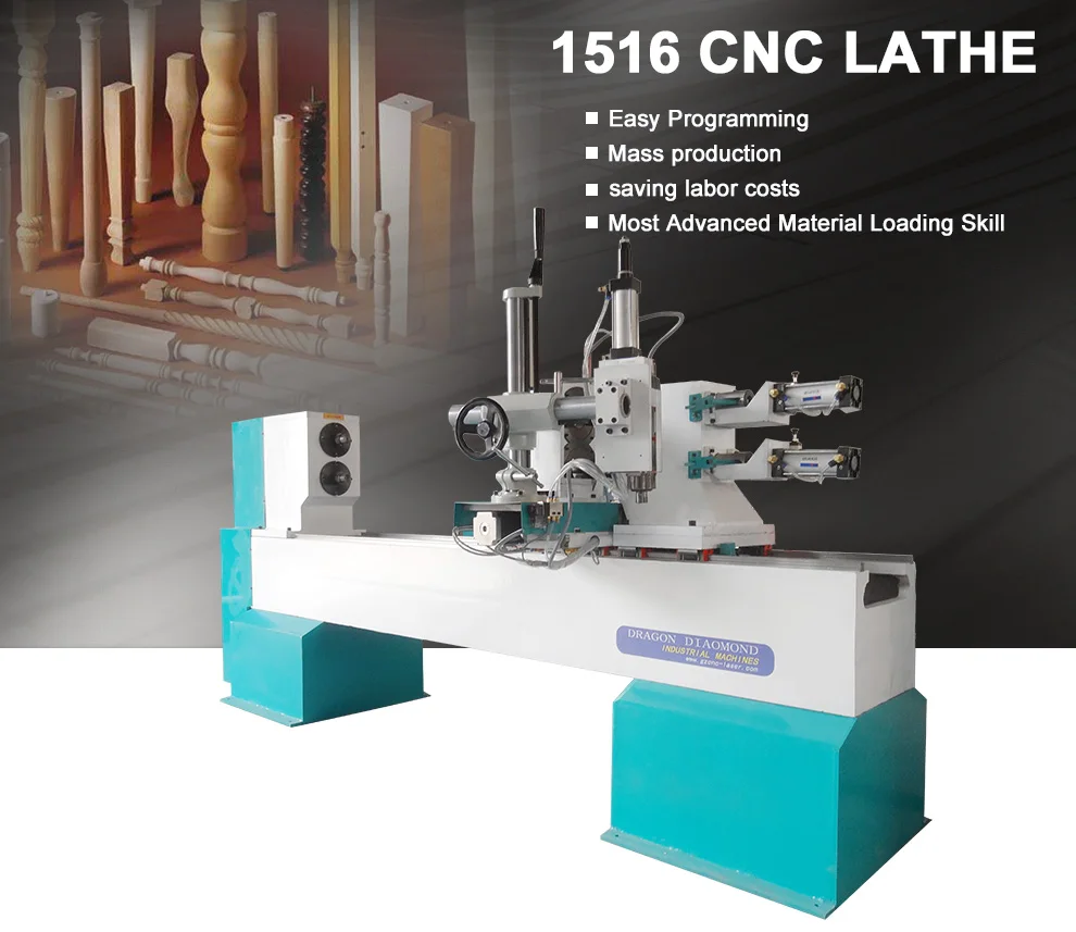 CNC Wood Lathe Engraving Machinery Turning Rotary