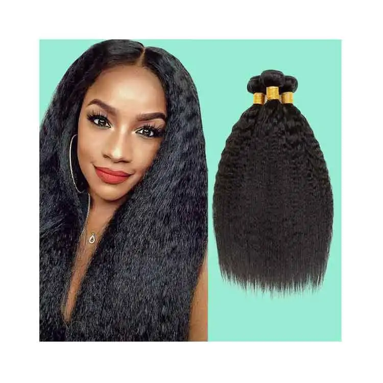 

2021 New 7A 9A Perm Italian Raw Virgin Extension Weave Brazilian Human Hair perruque Afro Yaki Kinky Straight Hair Bundles, 1b / #2 / #4 / 613 blonde / obmre