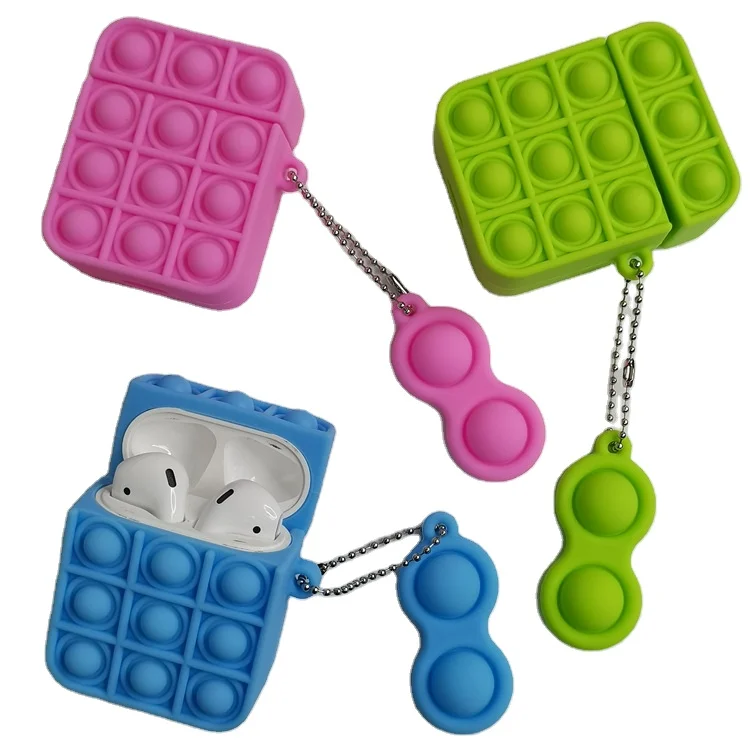 

DD353 Stress Reliever Silicone Headset Sleeve Soft Earphone Storage Case Fidget Earphone Cover for Airpods