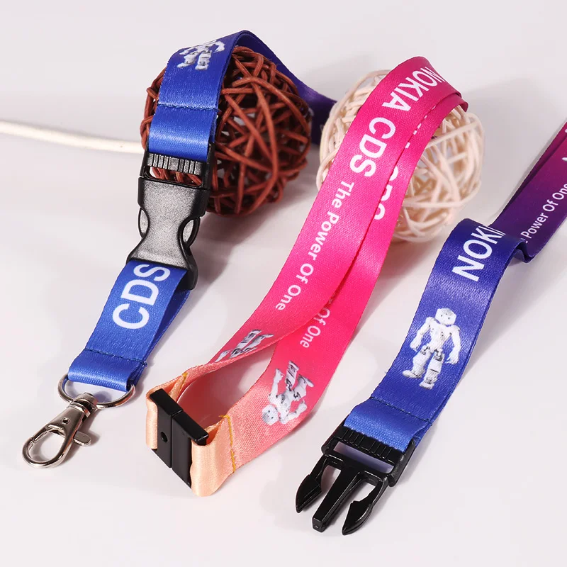 Custom Lanyard With Logo No Minimum Order Flat Printed Lanyards With