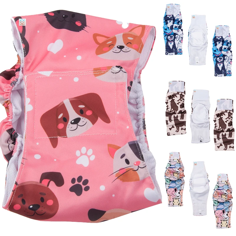 

COLLABOR Basset Hound Dog Period Diaper Washable Reusable Male Dog Diaper Indoor Biodegradable Dog Diapers, Solid, print, digital print